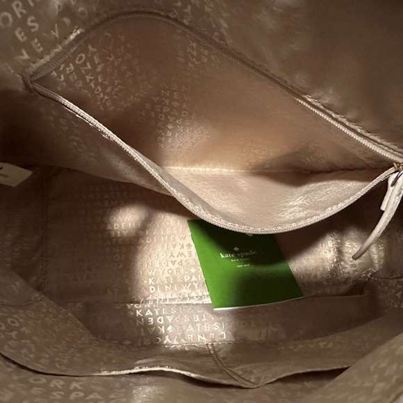 Kate Spade Beige Leather Tote Bag - Picture 9 of 16
